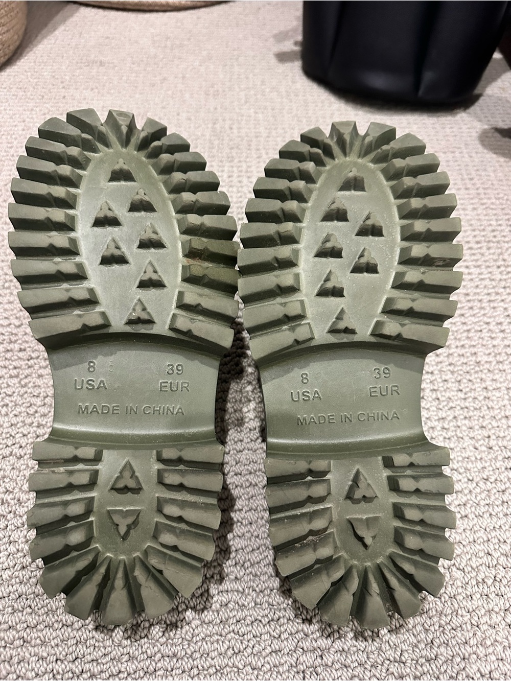Sold by Anthropology Jeffery Campbell Platform Clog Mules in Olive Green - Picture 4 of 5
